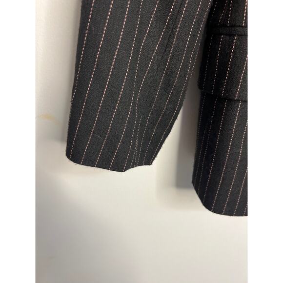 Vtg The Villager Womens Single Breasted Blazer Sz 4 Pinstripe Preppy Work - Picture 2 of 8